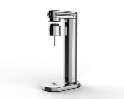 Hathasoda S1 Pro without a bottle, showing the carbonating nozzle and the overflow-proof base