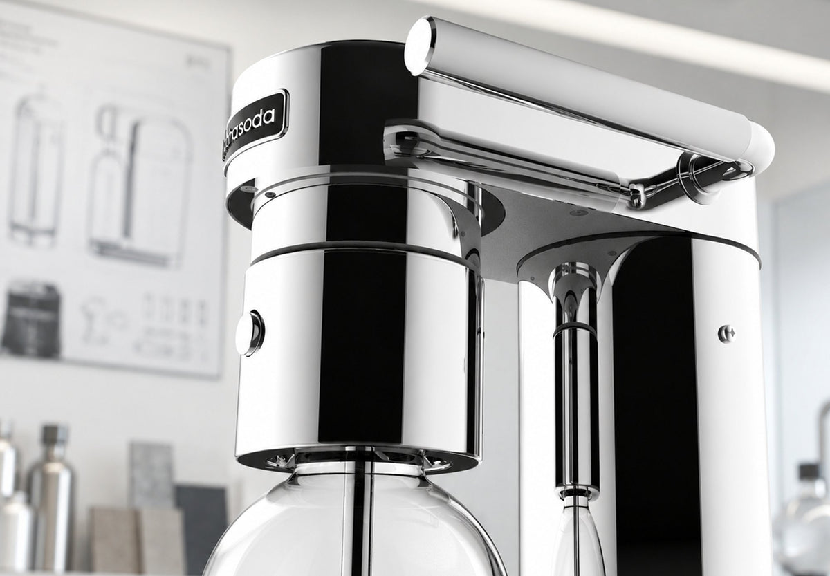 Close-up of the HATHASODA S1 Pro lever and stainless-steel shell
